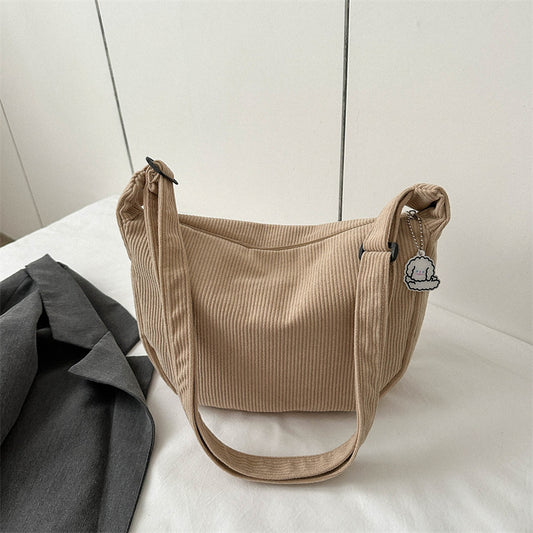 Sophia – Künstlerische Ein-Schulter-Messenger-Tasche aus Cord