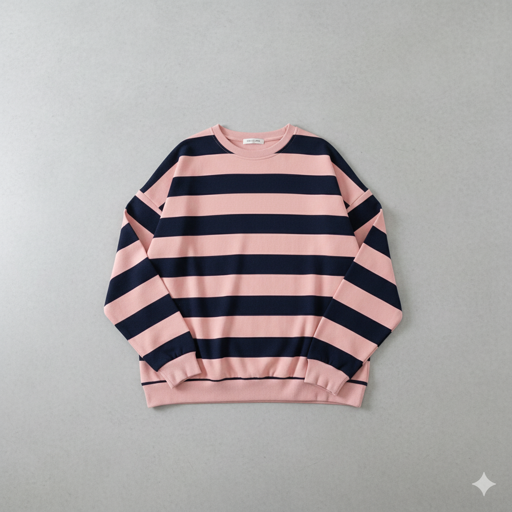 Damen Pullover Kuschelig Lässig | Gestreift | Rundhals