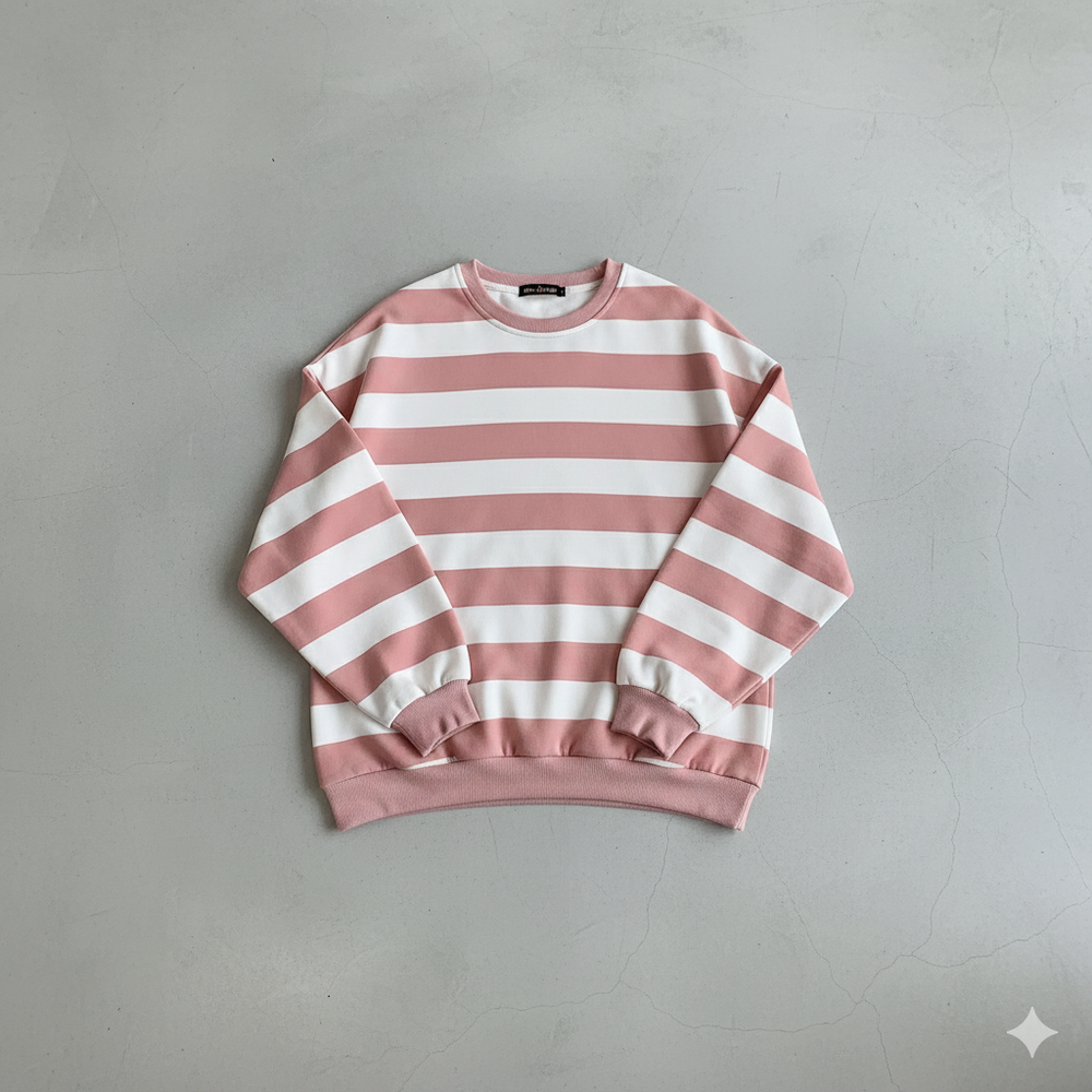 Damen Pullover Kuschelig Lässig | Gestreift | Rundhals