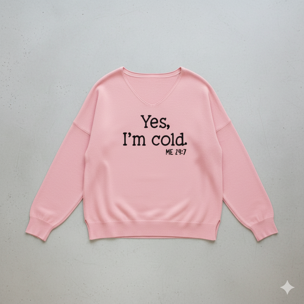 Damenpullover mit V Ausschnitt und Print | Freizeit