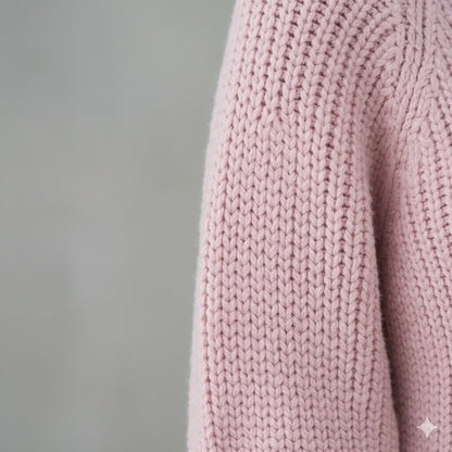 Damen Rollkragen Kleid lang | Eleganter Strick & Knopfdetail Winter