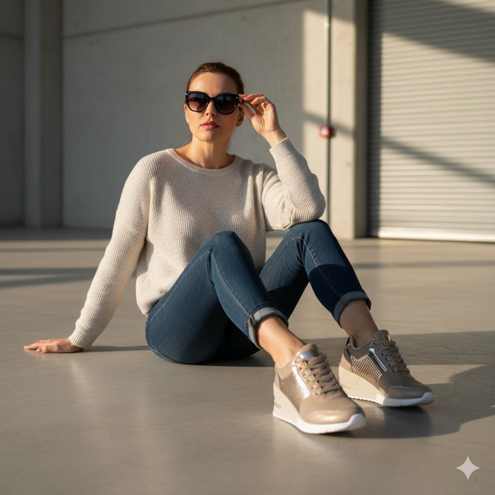Damen Sneaker mit Keilabsatz | Bequem & Atmungsaktiv