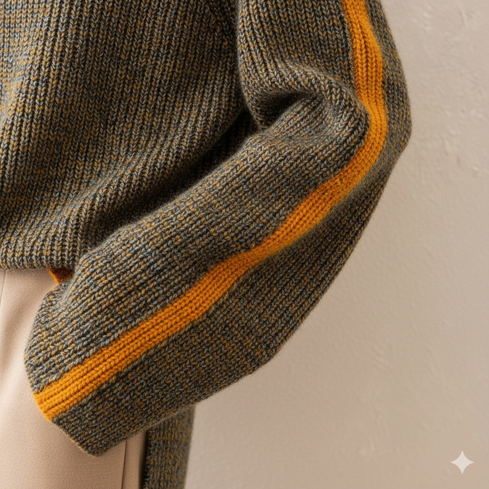 Damen Rollkragenpullover im Retro Strick