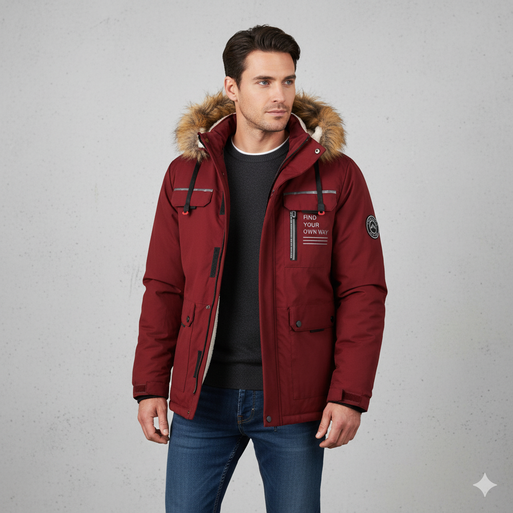 Herren Winterparka mit Kapuze | Winddicht & Warm