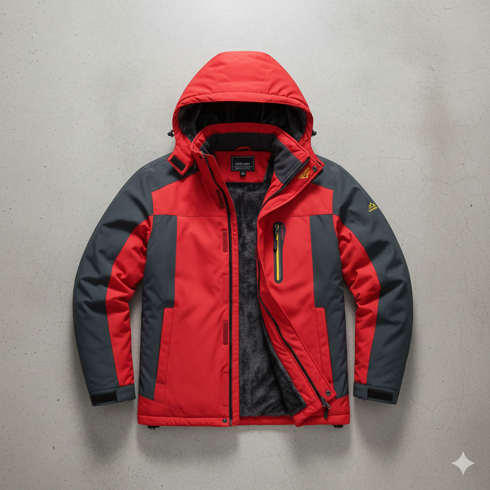 Herren Skijacke mit Kapuze | Winddicht & Warm | Winter Outdoor