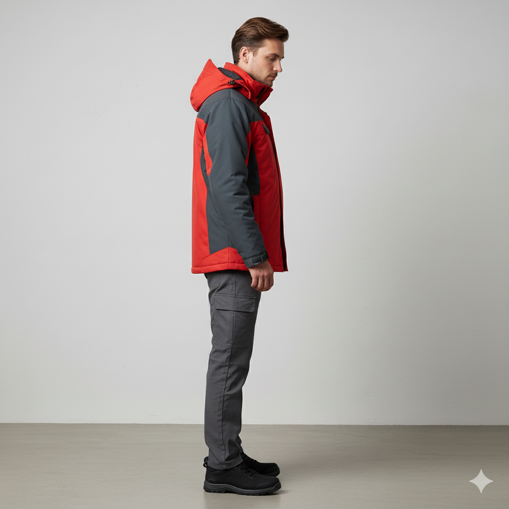 Herren Skijacke mit Kapuze | Winddicht & Warm | Winter Outdoor