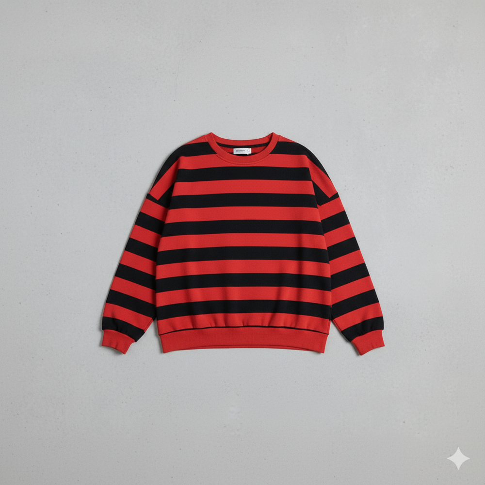 Damen Pullover Kuschelig Lässig | Gestreift | Rundhals