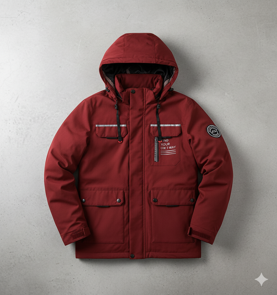 Herren Winterparka mit Kapuze | Winddicht & Warm