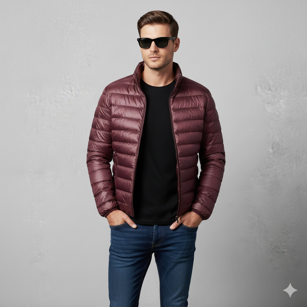 Leichte Herren Steppjacke mit Stehkragen | Übergang | Atmungsaktiv