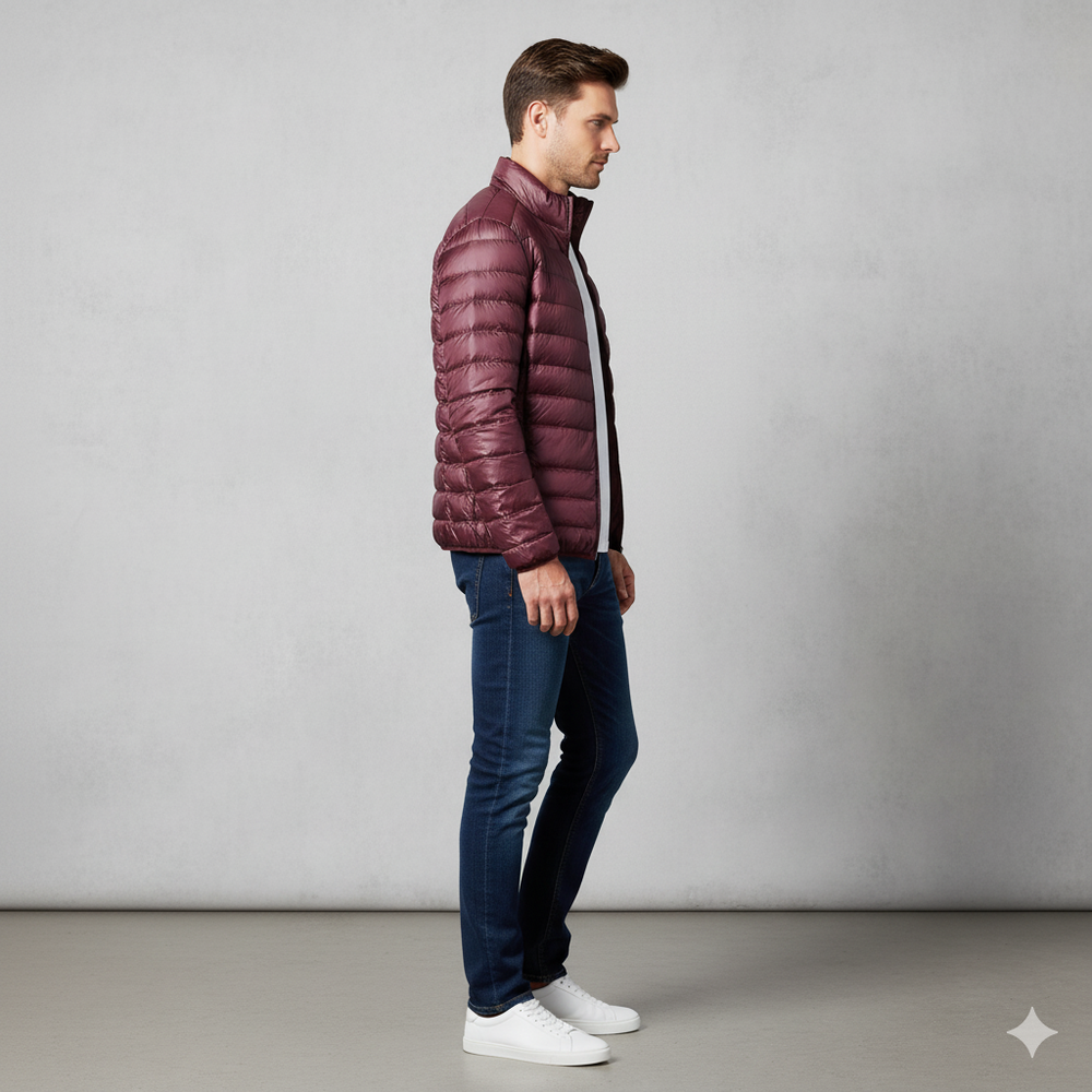 Leichte Herren Steppjacke mit Stehkragen | Übergang | Atmungsaktiv