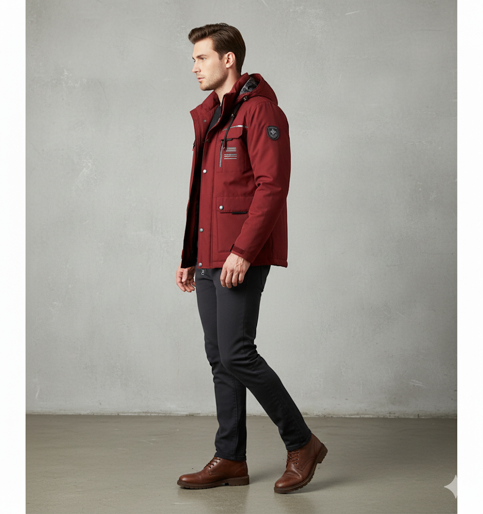 Herren Winterparka mit Kapuze | Winddicht & Warm