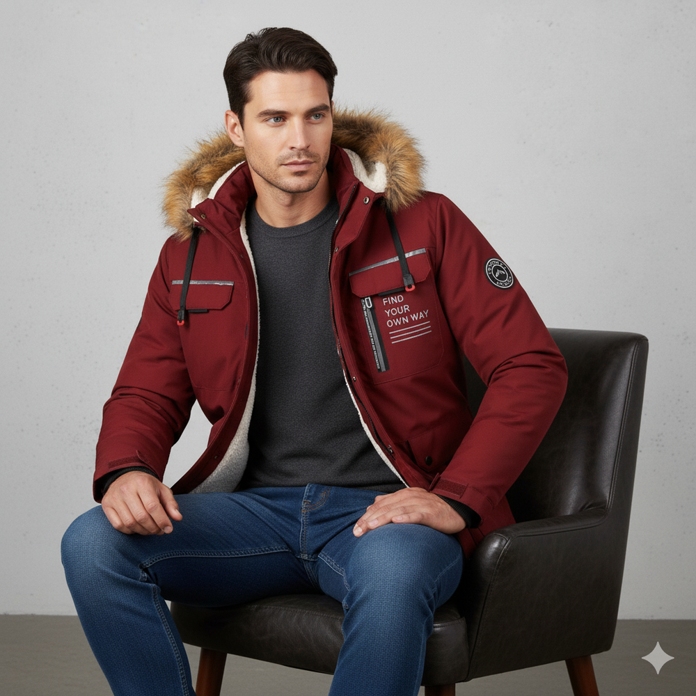 Herren Winterparka mit Kapuze | Winddicht & Warm