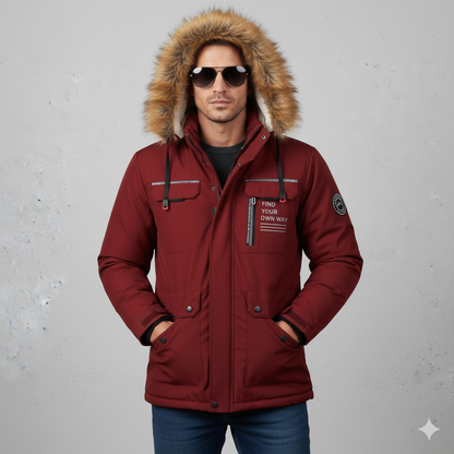 Herren Winterparka mit Kapuze | Winddicht & Warm
