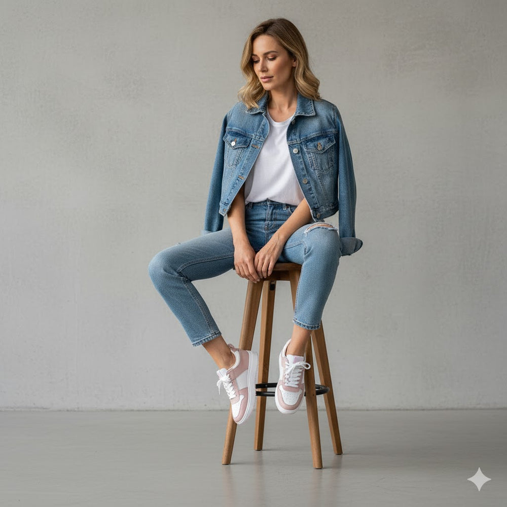 Damen Sneaker modern & bequem | Zweifarbiges Design