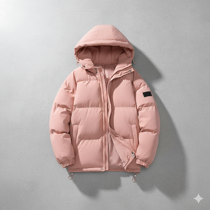 Warme Herren Steppjacke mit Kapuze | Winter Casual