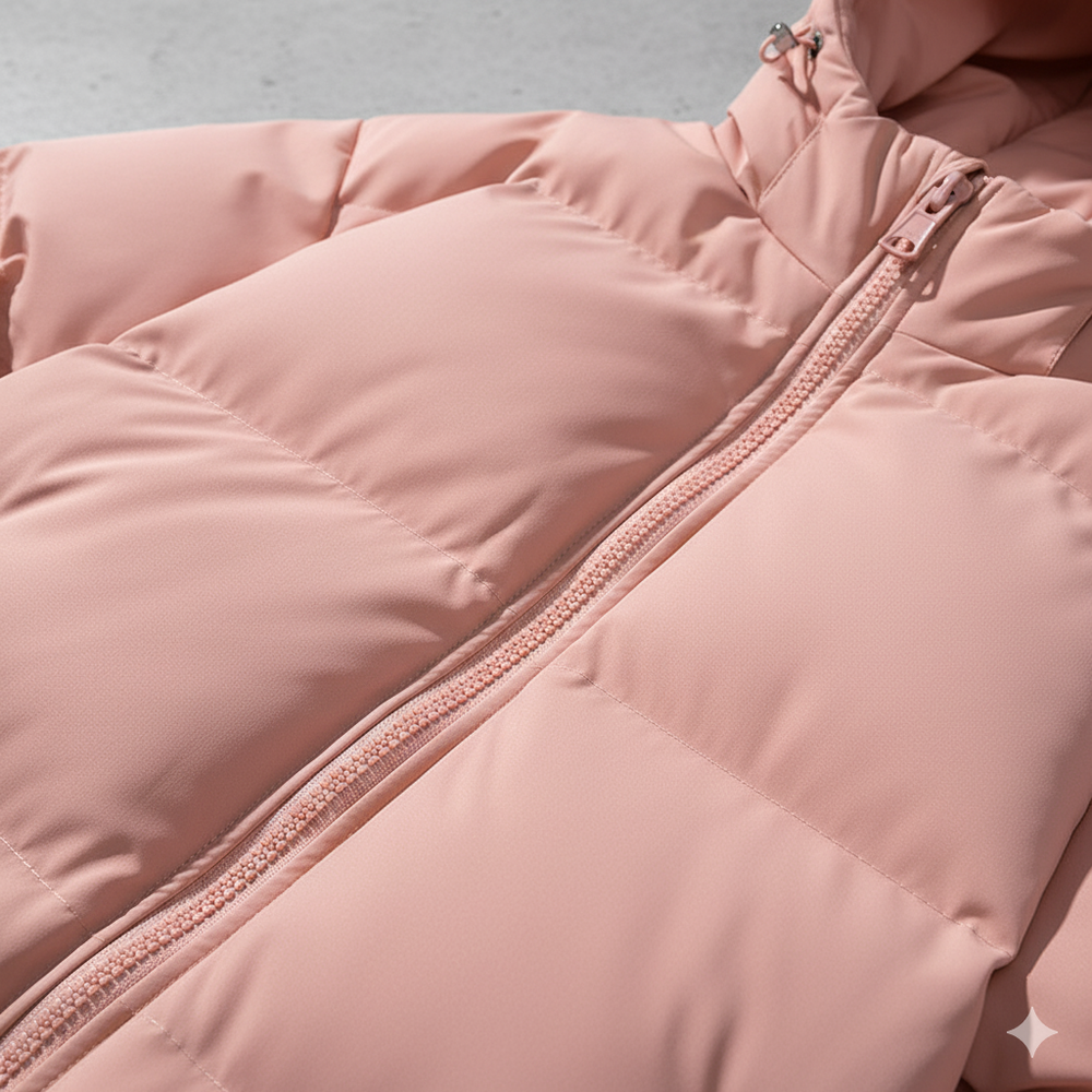 Warme Herren Pufferjacke mit Kapuze