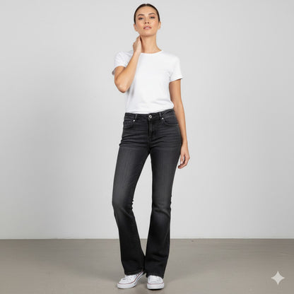 Damen Schlagjeans Low Rise | Retro Fit & Bequem