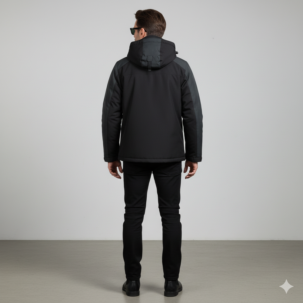 Herren Skijacke mit Kapuze | Winddicht & Warm | Winter Outdoor