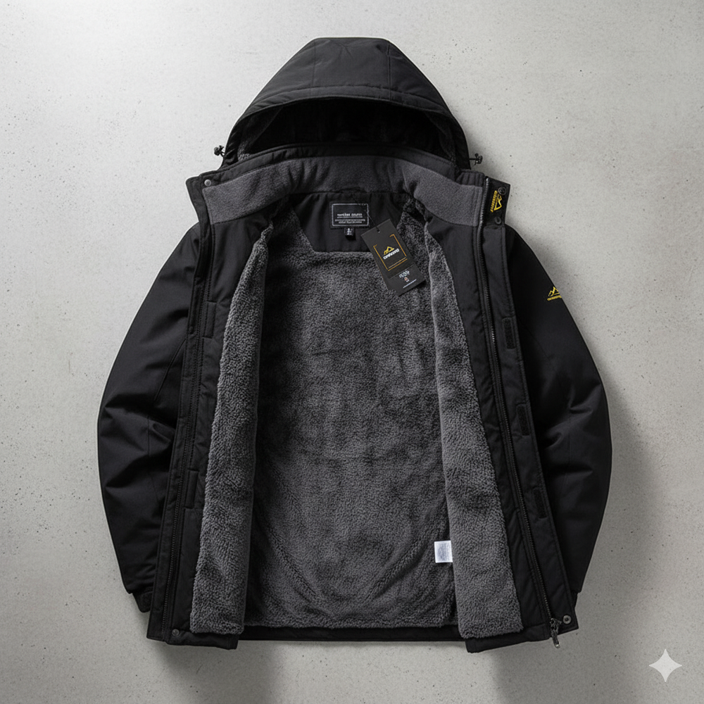 Herren Skijacke mit Kapuze | Winddicht & Warm | Winter Outdoor