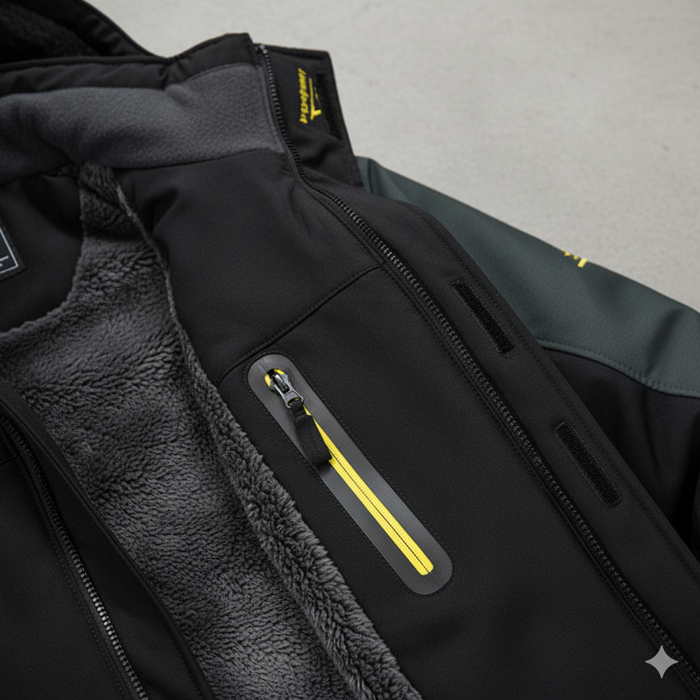 Herren Skijacke mit Kapuze | Winddicht & Warm | Winter Outdoor