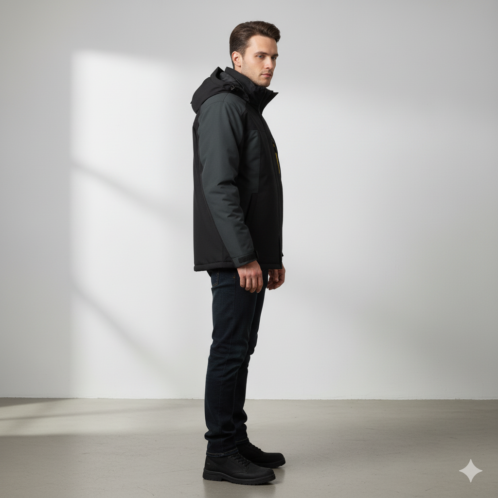 Herren Skijacke mit Kapuze | Winddicht & Warm | Winter Outdoor