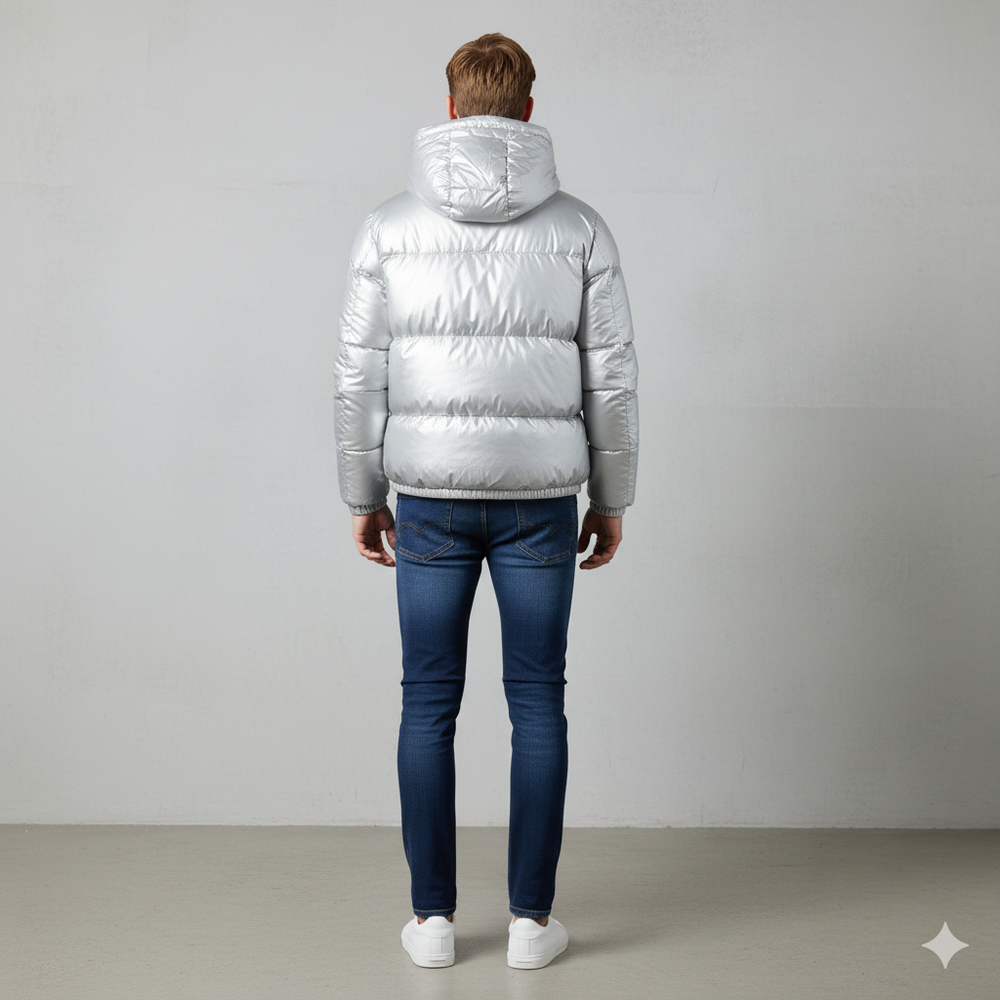 Herren Pufferjacke mit Kapuze | Winter | Warm & Modern