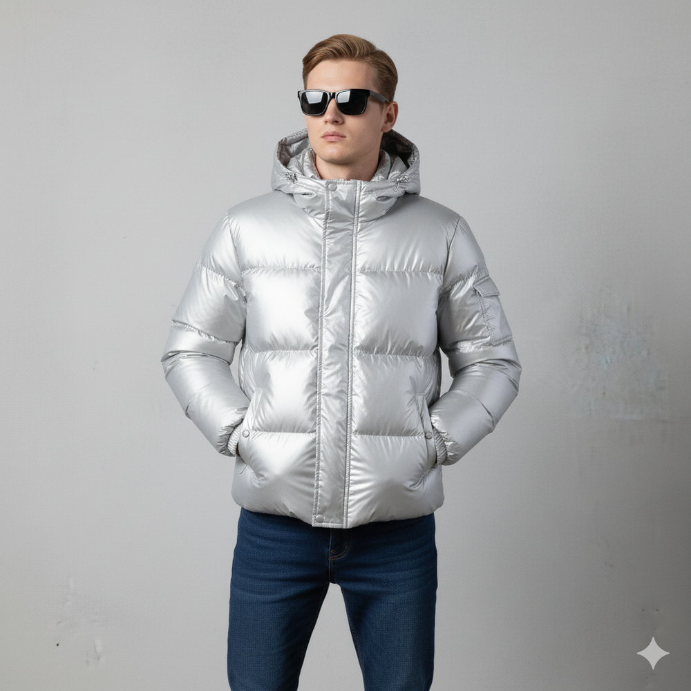 Herren Pufferjacke mit Kapuze | Winter | Warm & Modern