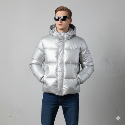 Herren Steppjacke mit Kapuze | Winter | Warm & Modern