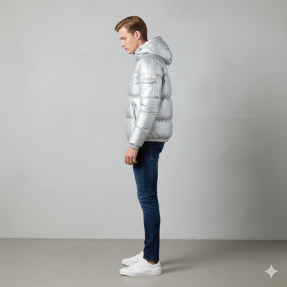 Herren Steppjacke mit Kapuze | Winter | Warm & Modern