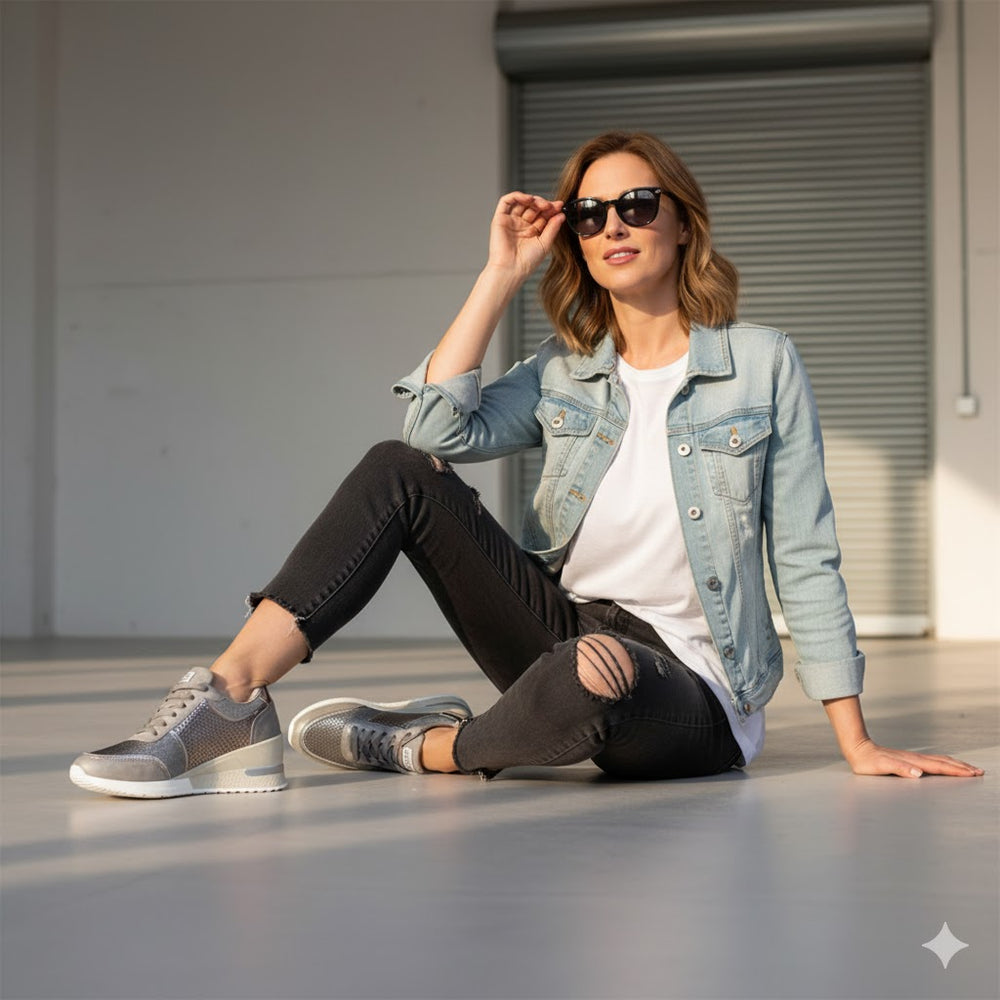 Damen Sneaker mit Keilabsatz | Bequem & Atmungsaktiv