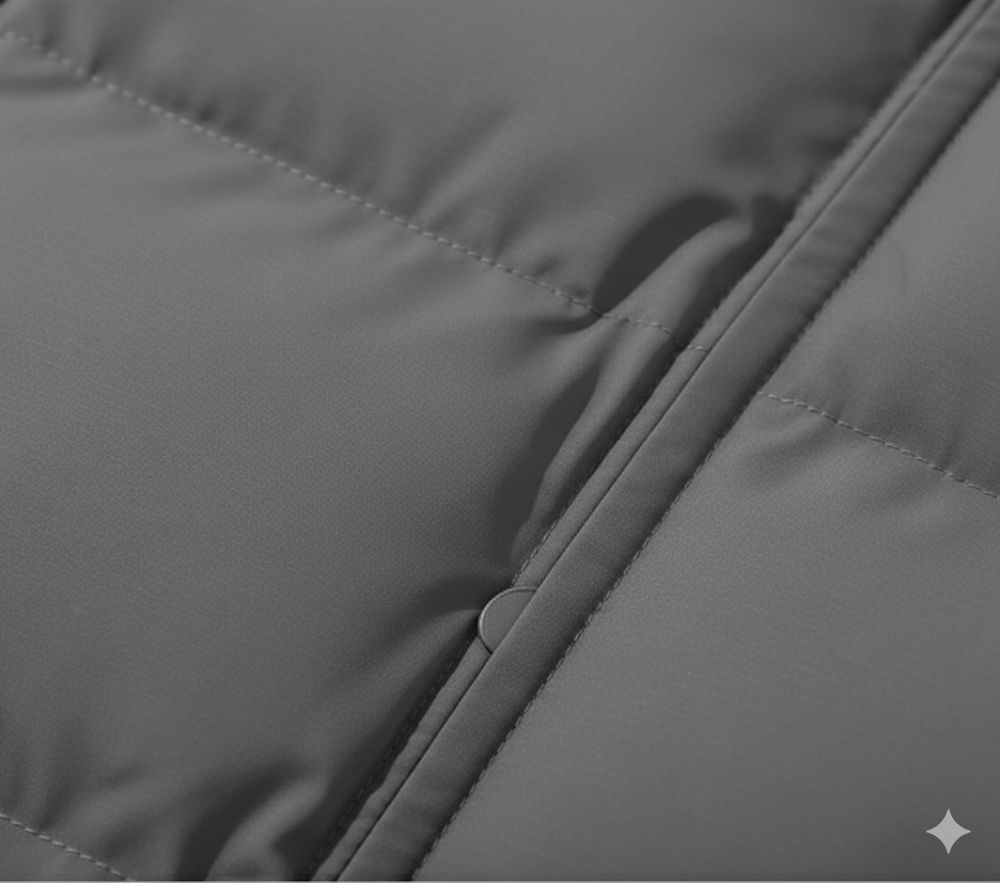 Warme Herren Pufferjacke mit Kapuze