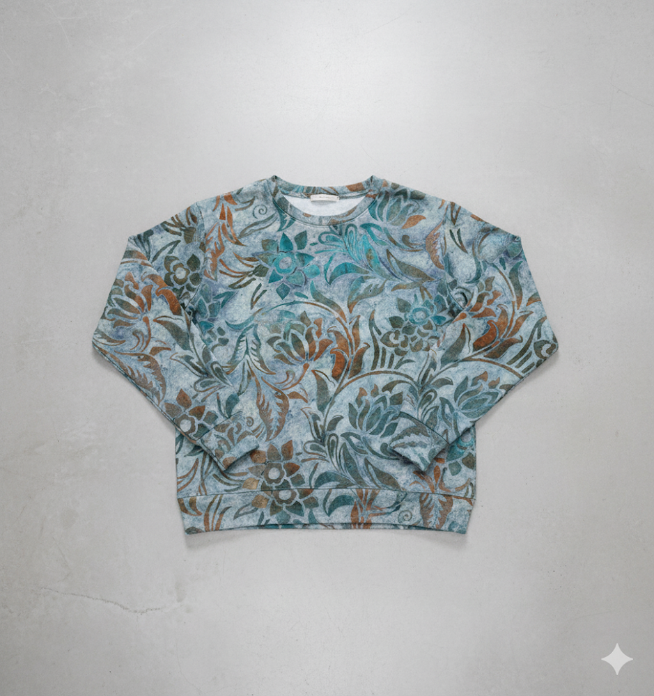 Damen Strickpullover mit Blumenmuster | Locker & Elegant