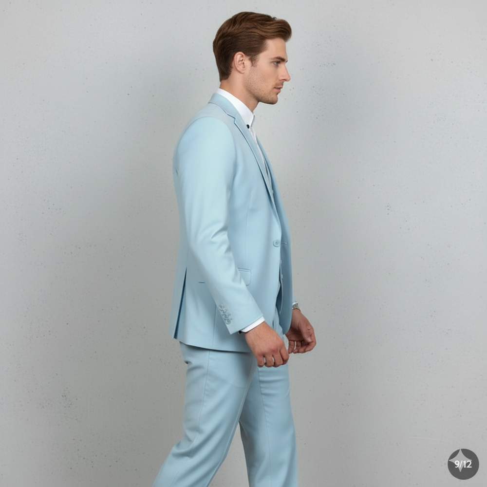 Herren Anzug 3-teilig | Slim Fit Elegant für Business & Hochzeit