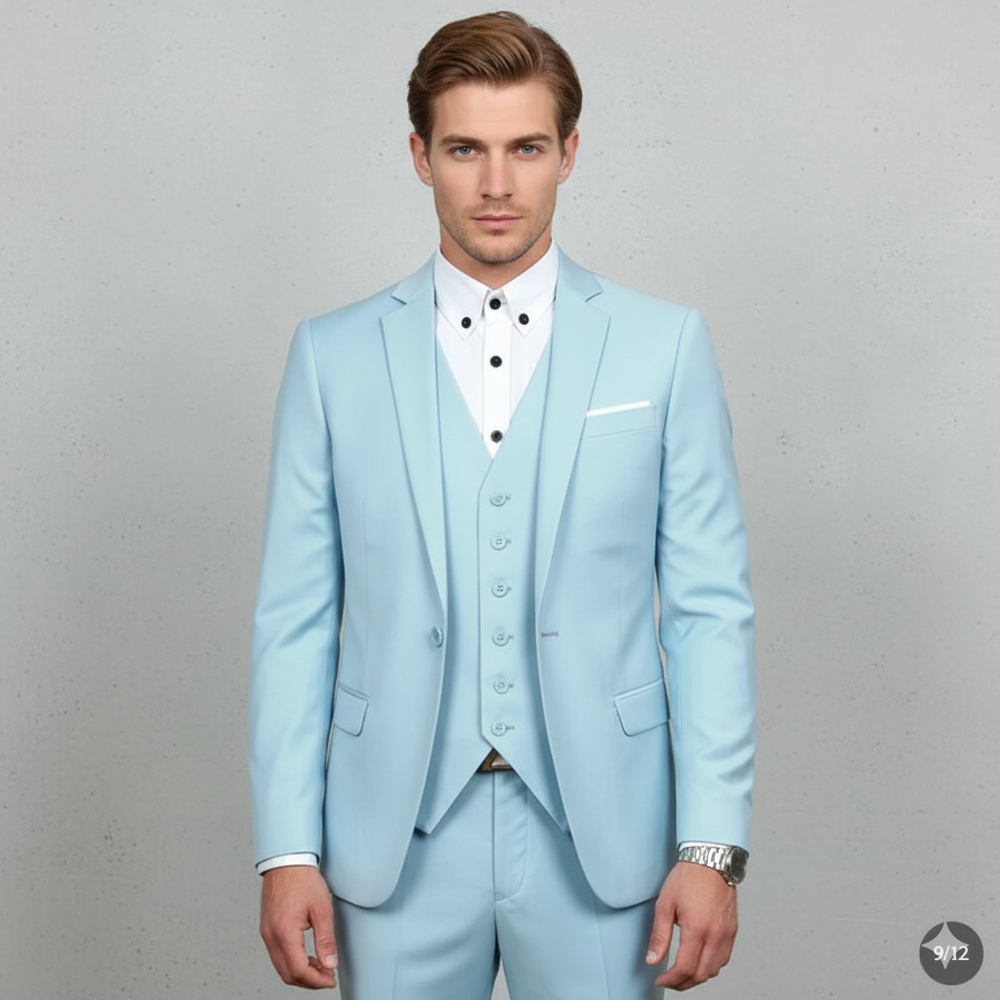 Herren Anzug 3-teilig | Slim Fit Elegant für Business & Hochzeit