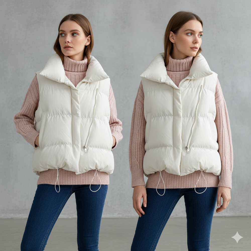 Damenweste ohne Ärmel | Warm & Lässig für Herbst/Winter