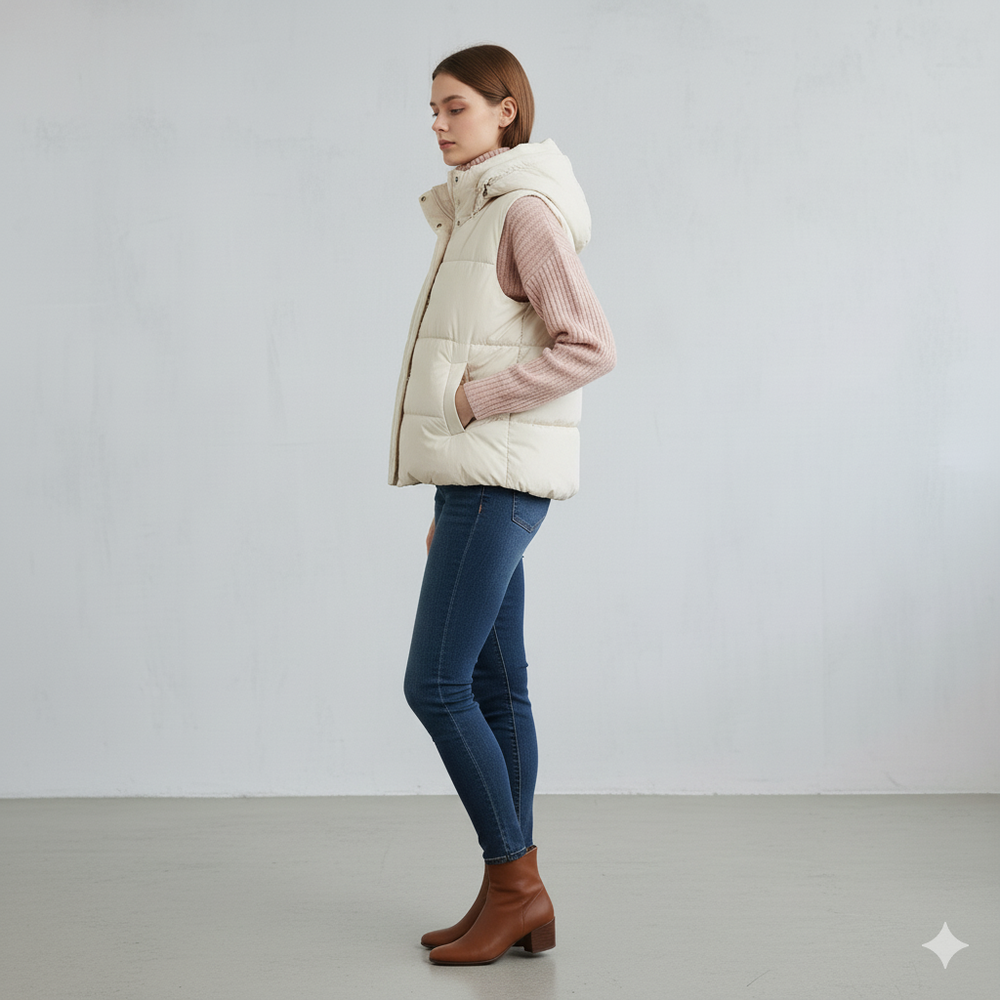 Damenweste ohne Ärmel | Warm & Lässig für Herbst/Winter