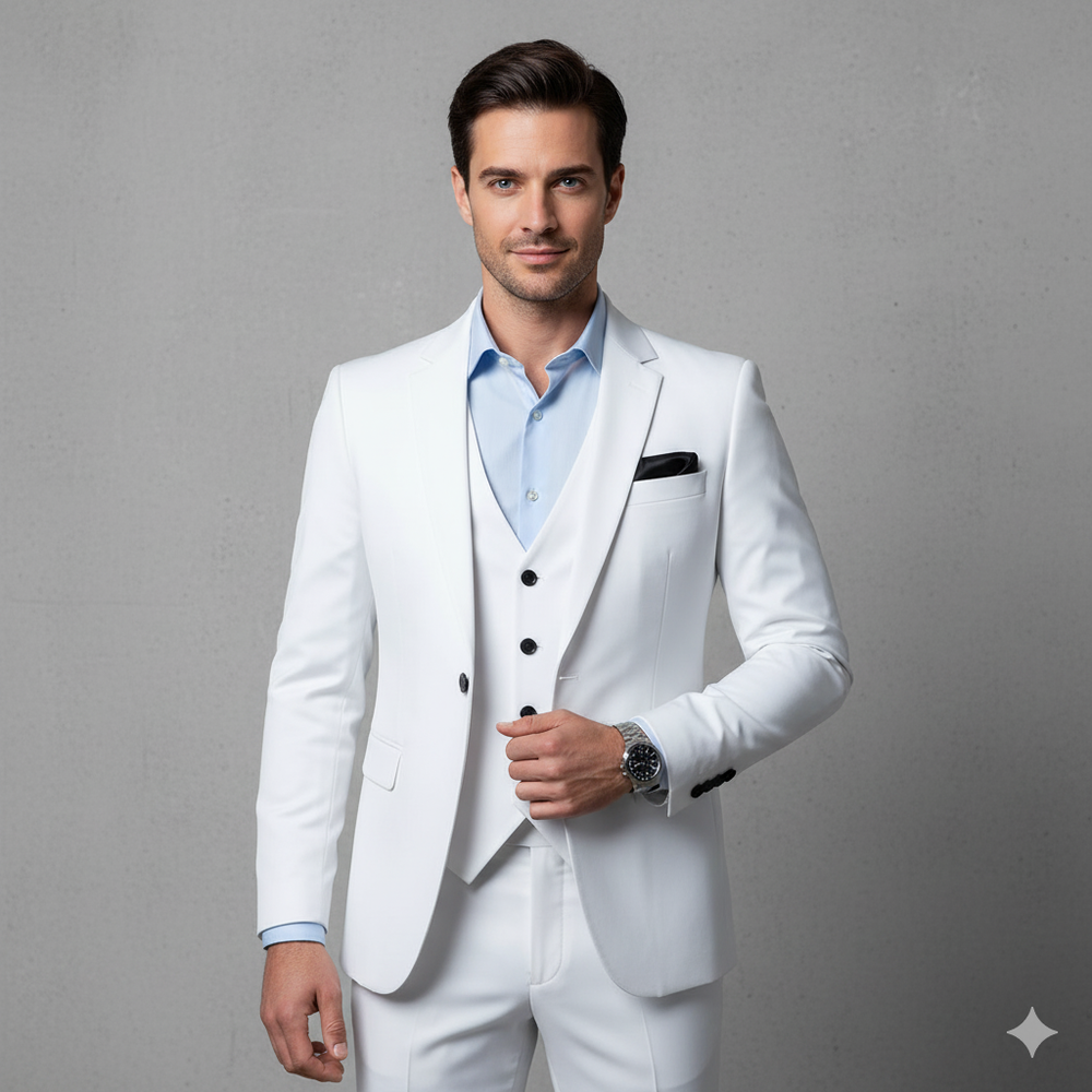 Herren Anzug 3-teilig | Slim Fit Elegant für Business & Hochzeit