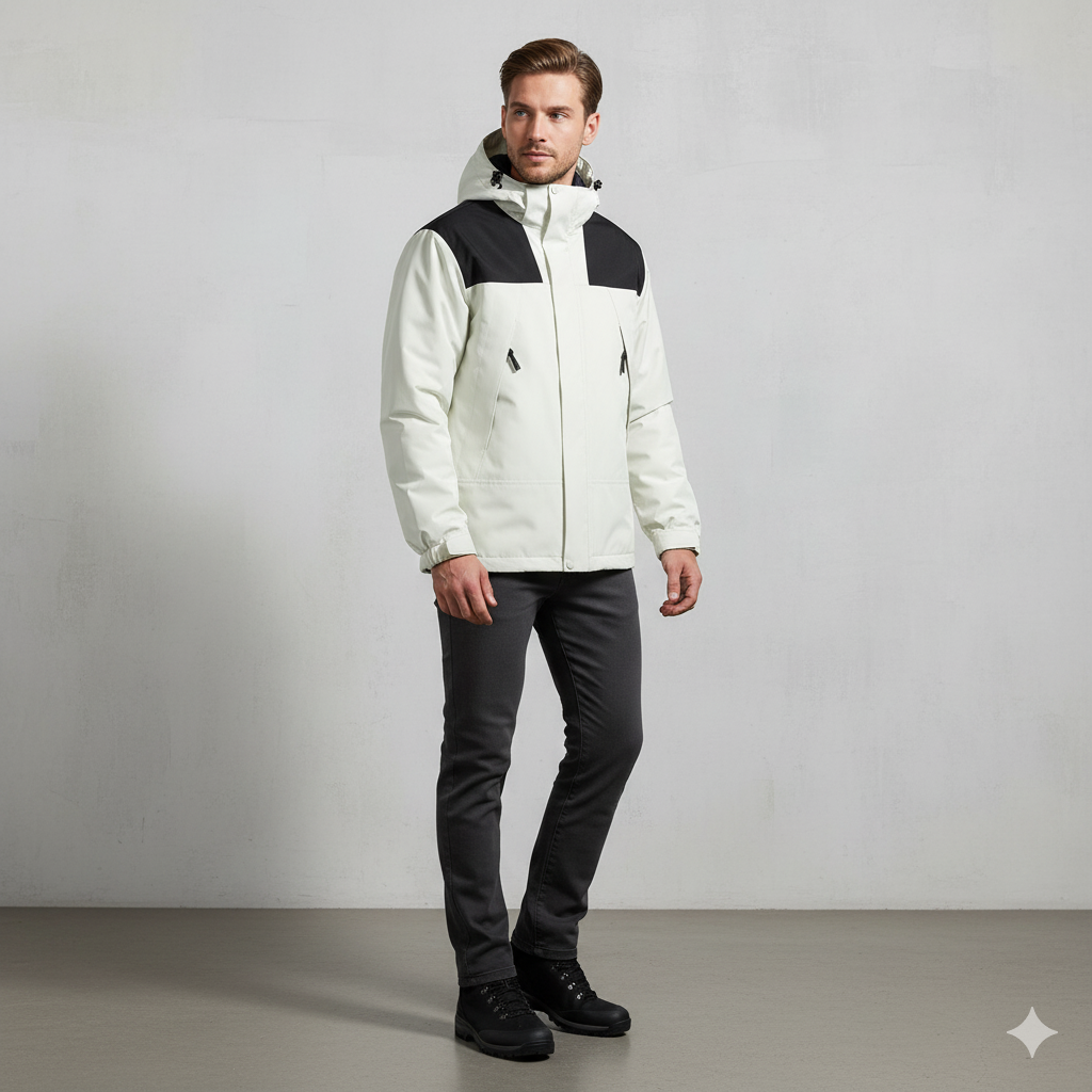 Herren Outdoorjacke mit Kapuze | Winddicht & Leicht | Freizeit
