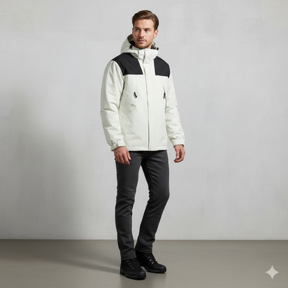 Herren Outdoorjacke mit Kapuze | Winddicht & Leicht | Freizeit