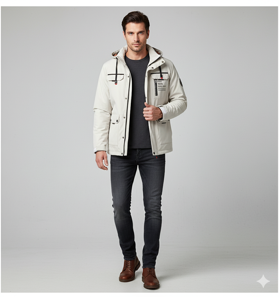 Herren Winterparka mit Kapuze | Winddicht & Warm