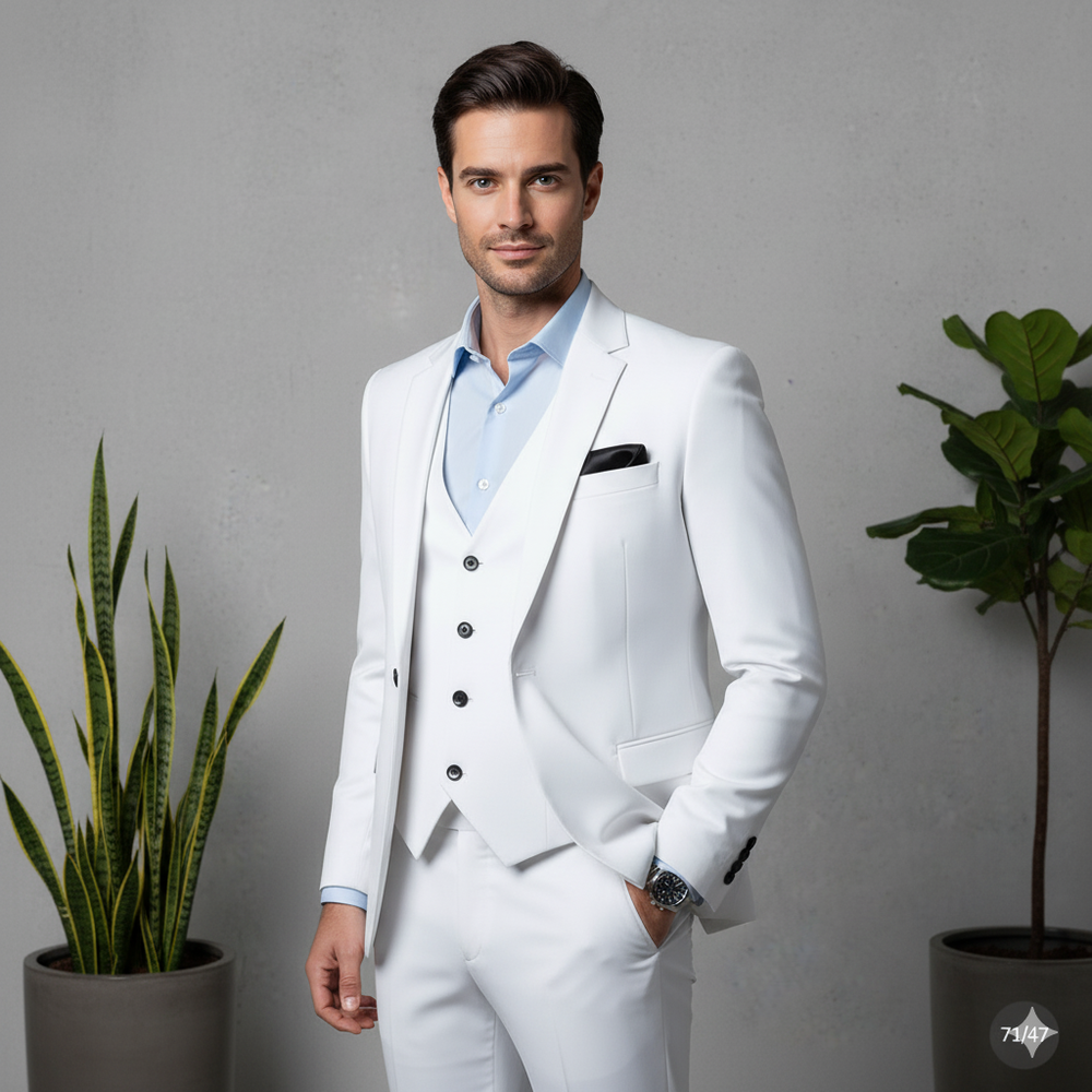 Herren Anzug 3-teilig | Slim Fit Elegant für Business & Hochzeit