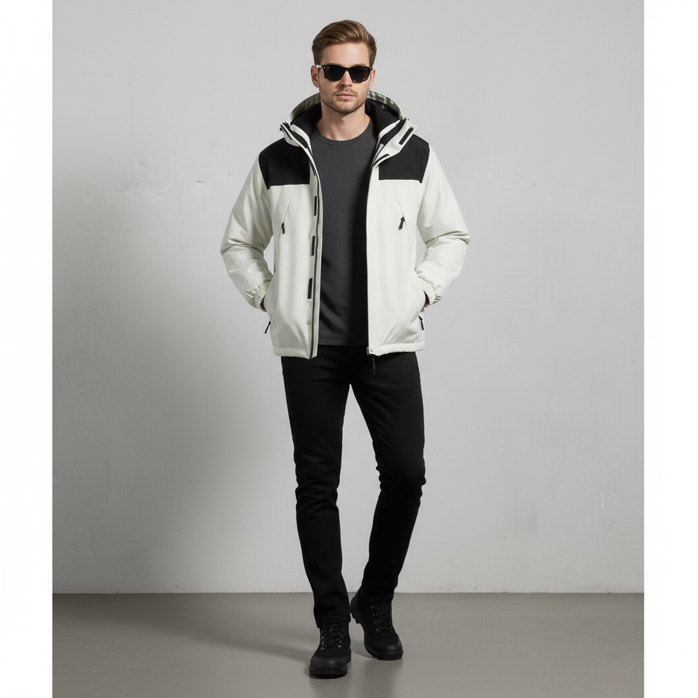 Herren Outdoorjacke mit Kapuze | Winddicht & Leicht | Freizeit