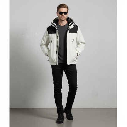 Herren Outdoorjacke mit Kapuze | Winddicht & Leicht | Freizeit