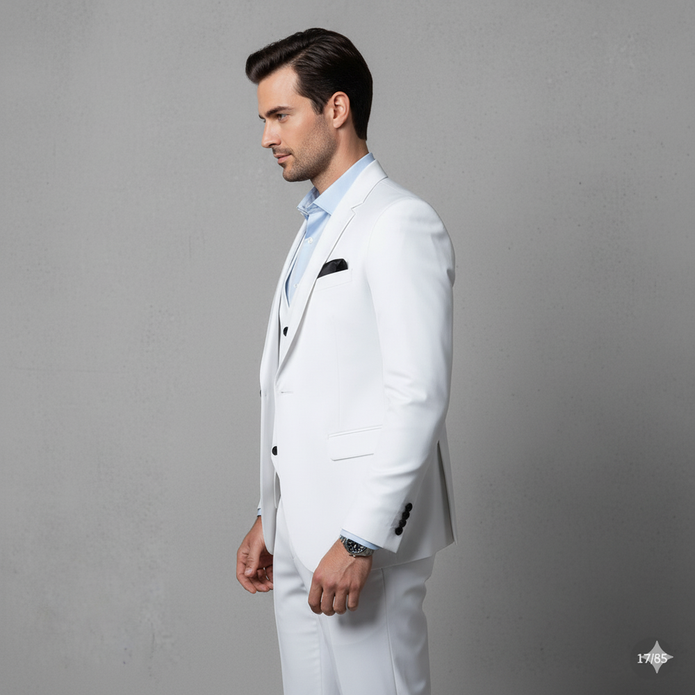 Herren Anzug 3-teilig | Slim Fit Elegant für Business & Hochzeit