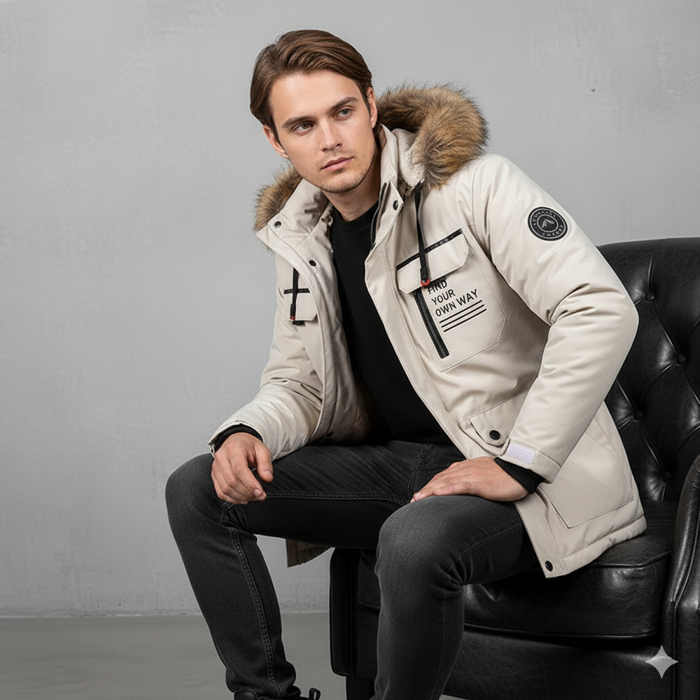 Herren Winterparka mit Kapuze | Winddicht & Warm