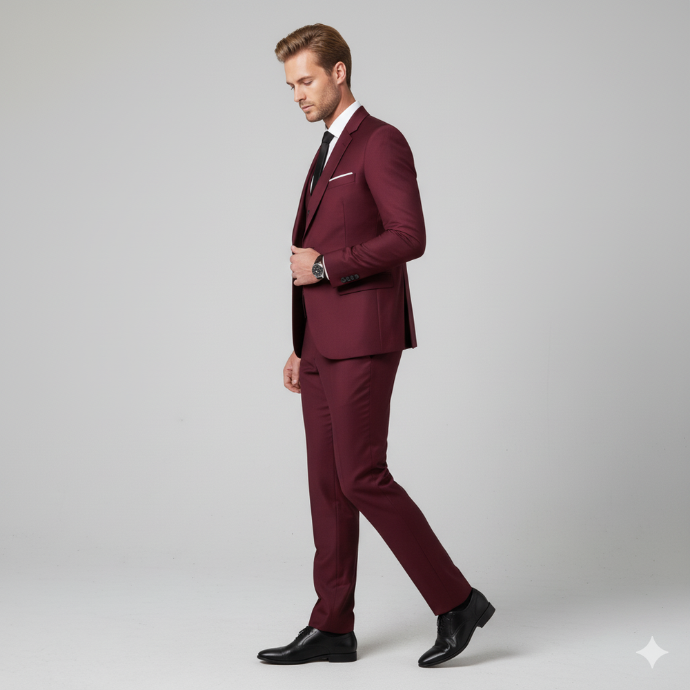 Herren Anzug 3-teilig | Slim Fit Elegant für Business & Hochzeit