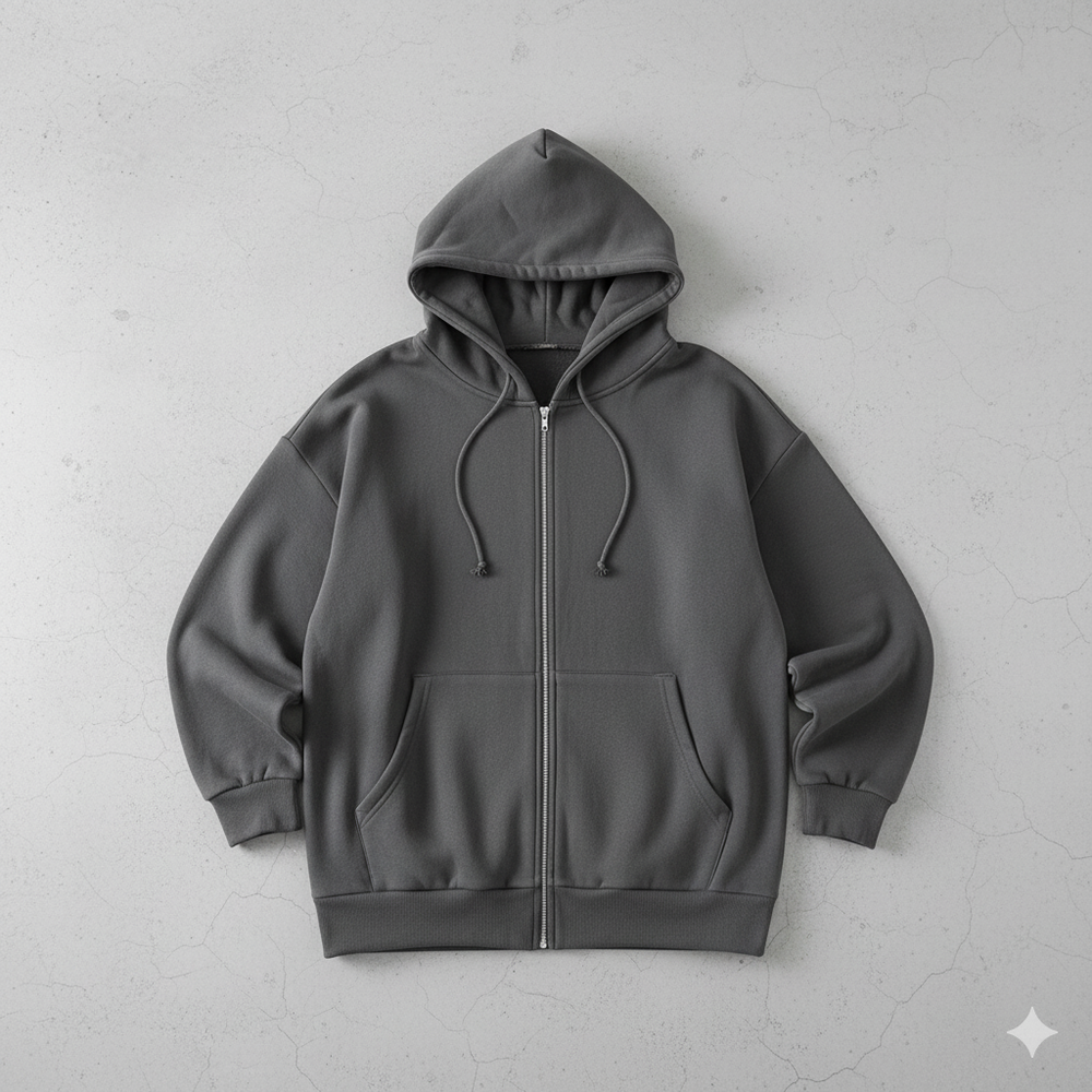 Langer Damen Hoodie mit Reißverschluss | Warm & Bequem für Winter