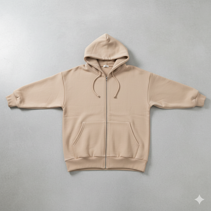 Langer Damen Hoodie mit Reißverschluss | Warm & Bequem für Winter