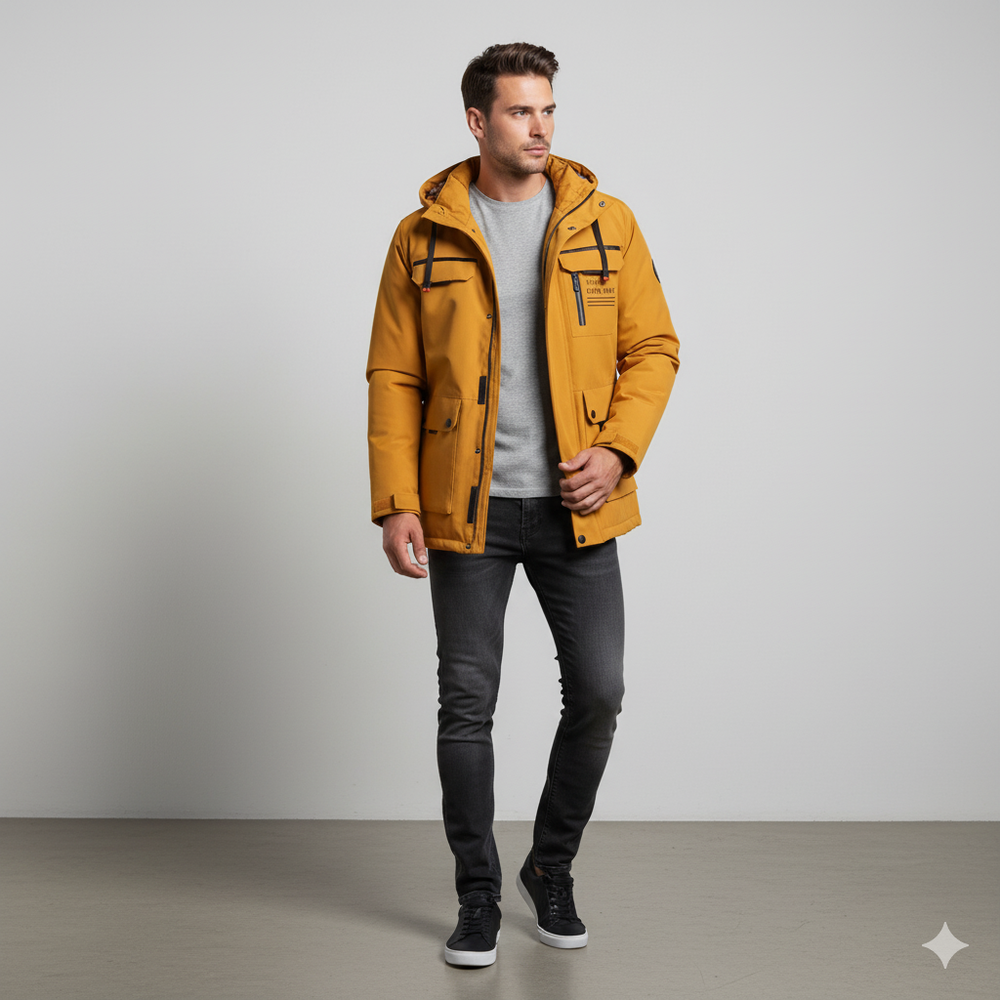 Herren Winterparka mit Kapuze | Winddicht & Warm