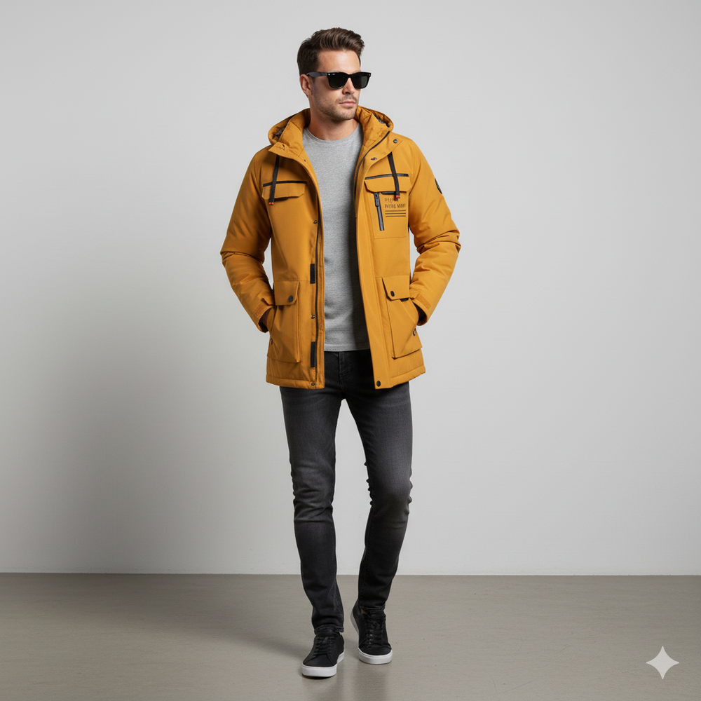 Herren Winterparka mit Kapuze | Winddicht & Warm